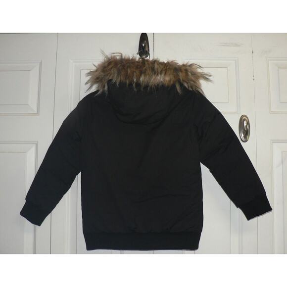 Appaman Boy's City Transit Faux Fur Trim Hooded Coat in Black Size 8-10 $175 - Picture 7 of 8